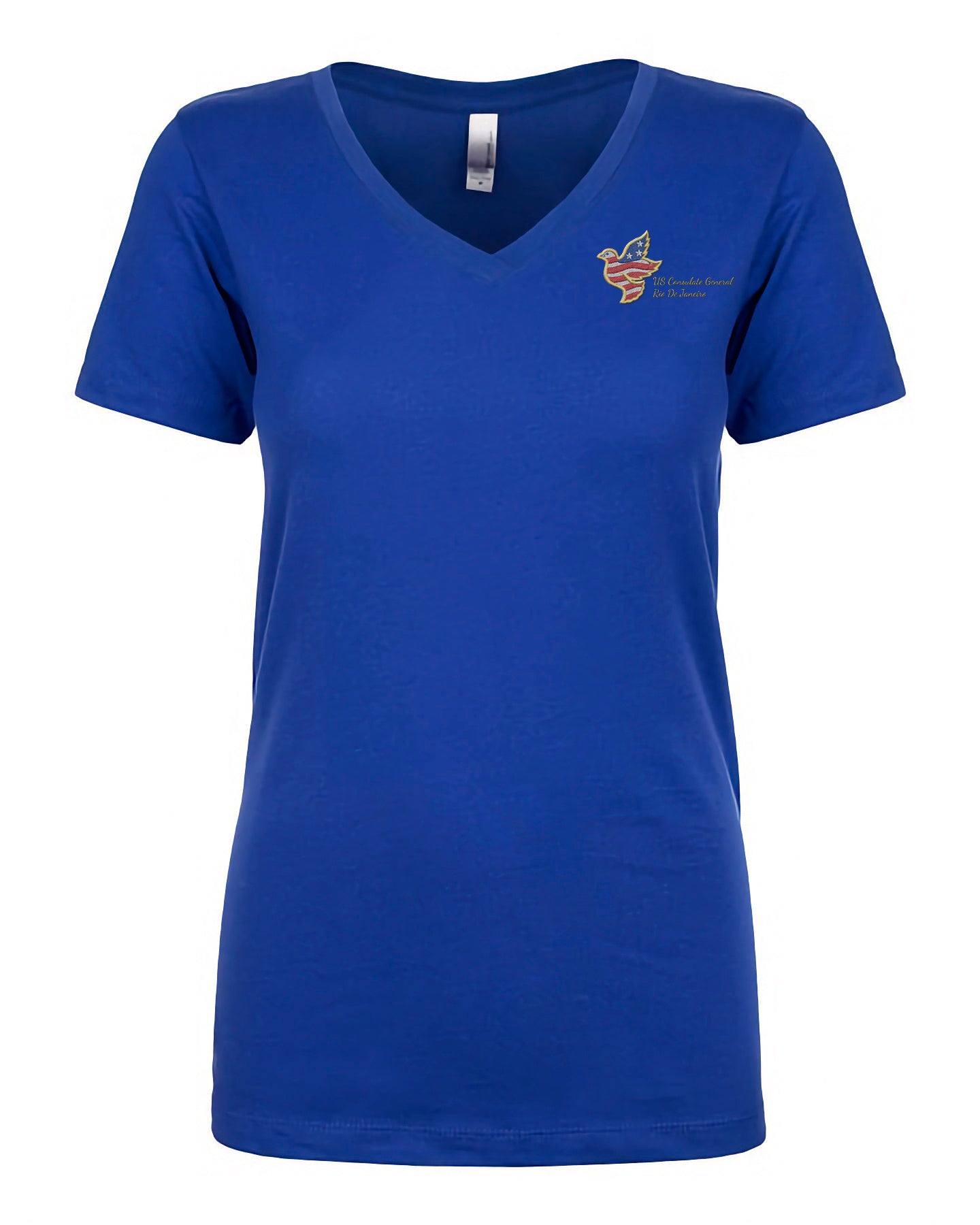 Women's Embroidered V-Neck Shirt: Rio de Janeiro