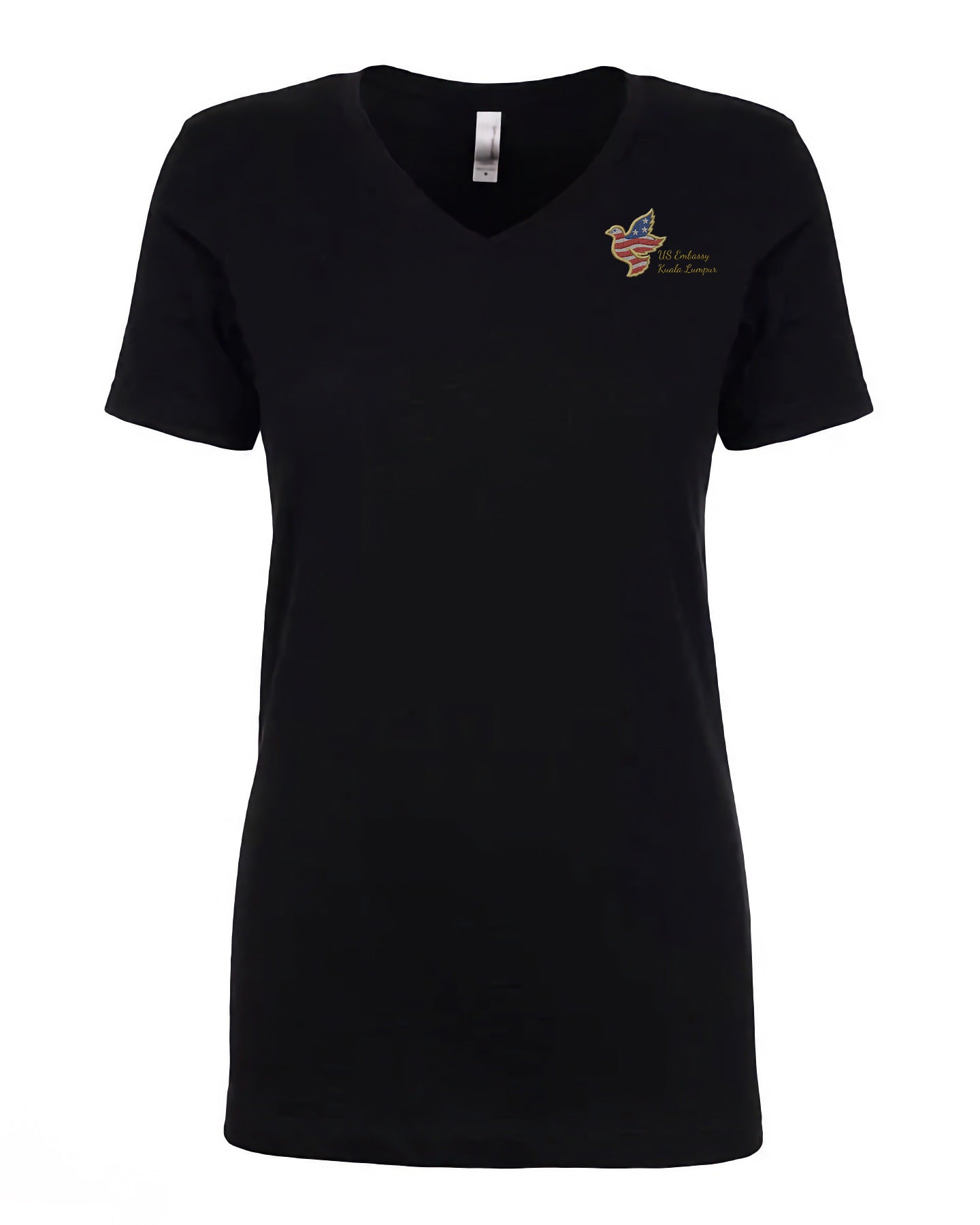 Women's Embroidered V-Neck Shirt: Kuala Lumpur