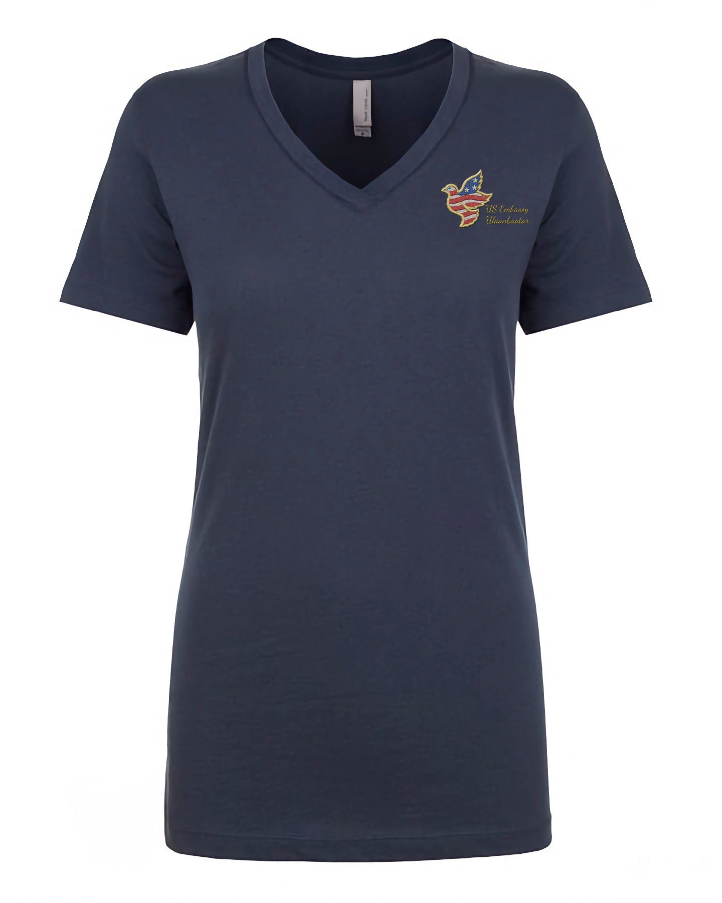 Women's Embroidered V-Neck Shirt: Ulaanbaatar