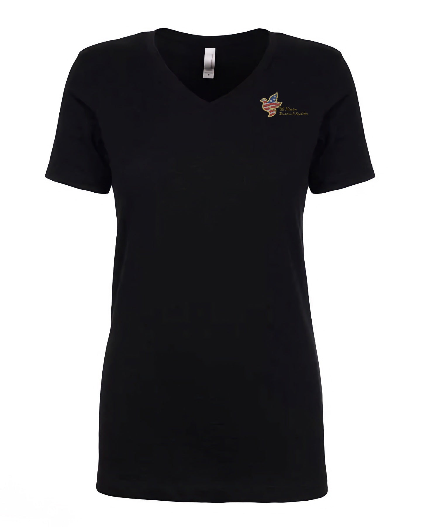Women's Embroidered V-Neck Shirt: Mauritius and Seychelles