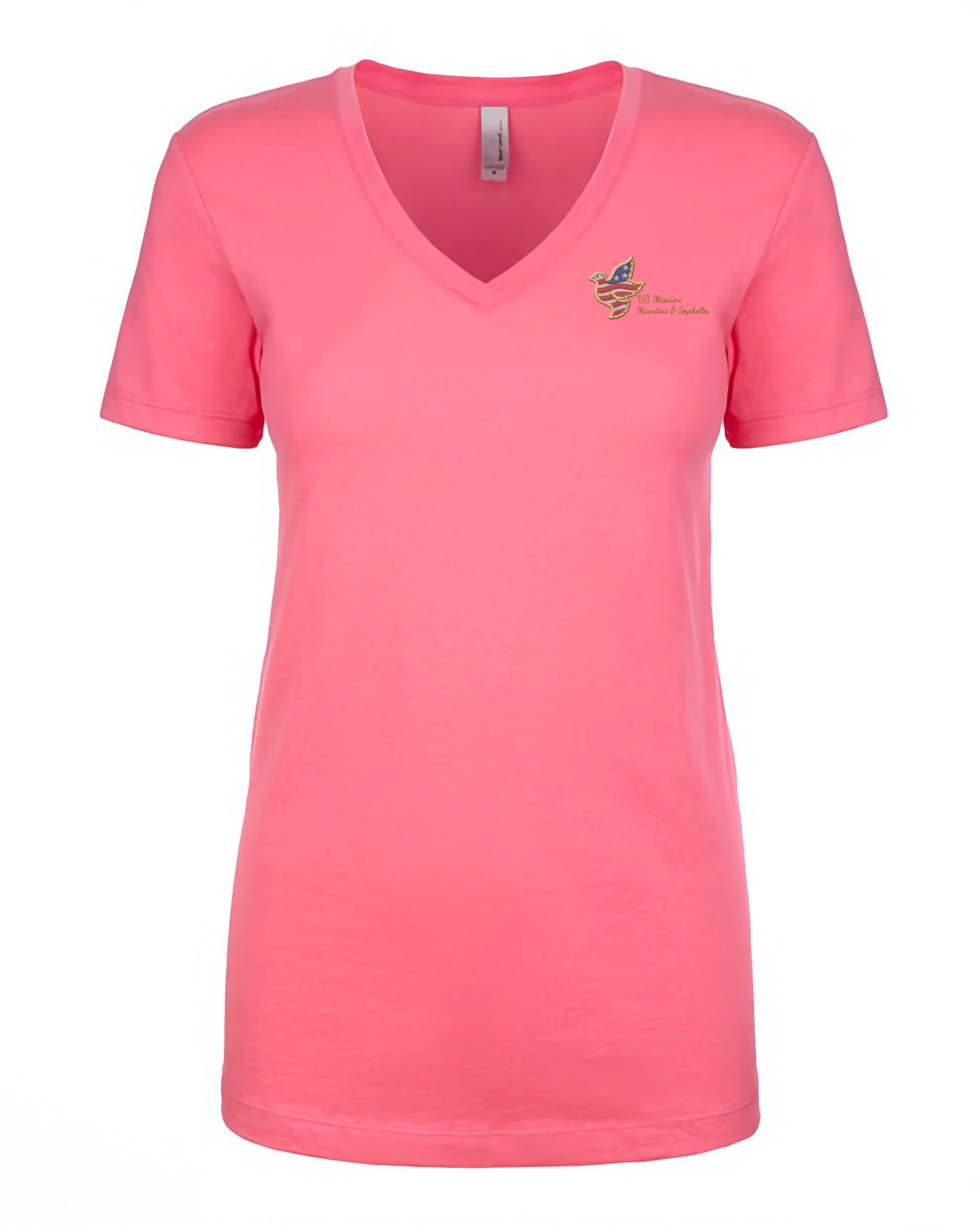 Women's Embroidered V-Neck Shirt: Mauritius and Seychelles