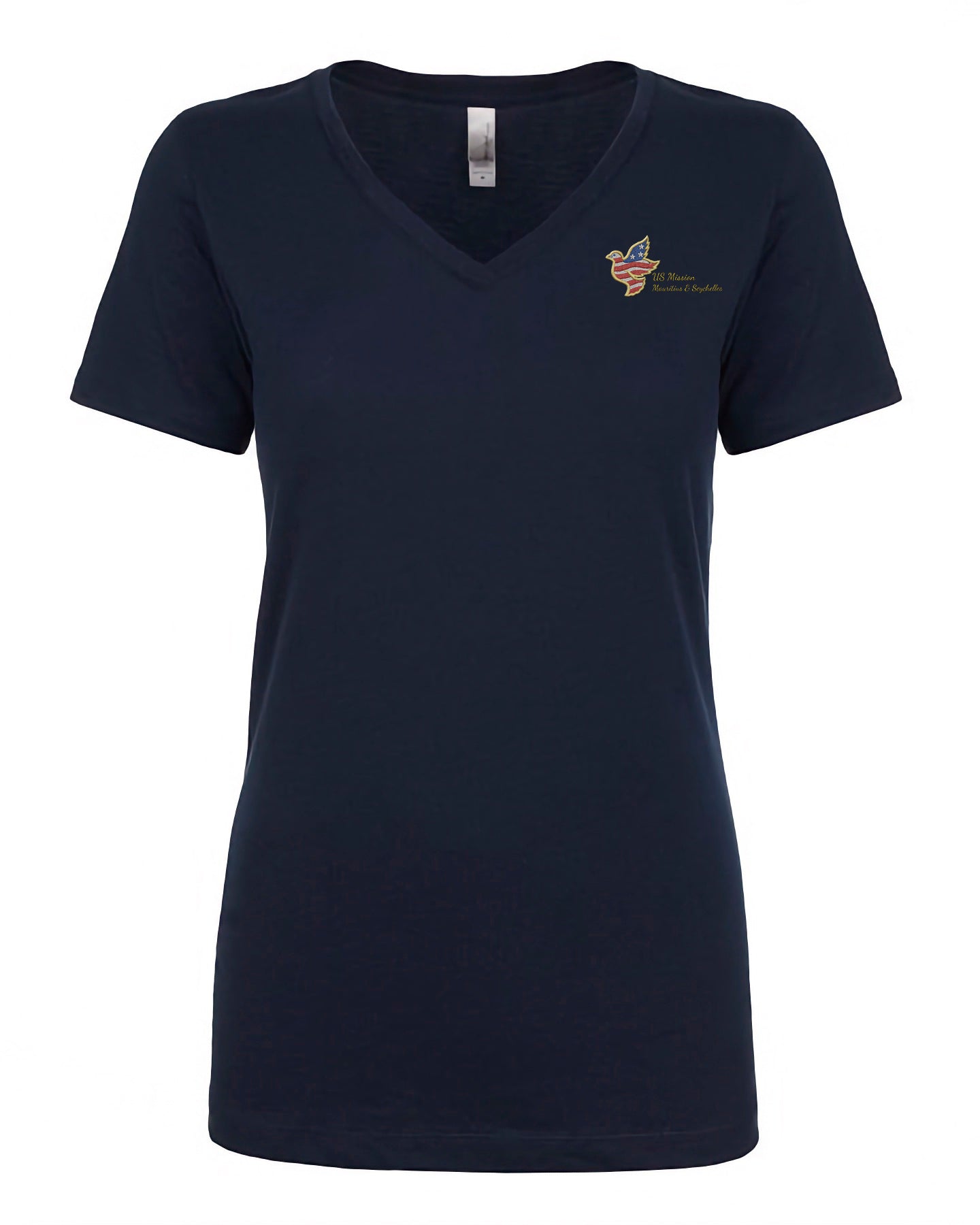 Women's Embroidered V-Neck Shirt: Mauritius and Seychelles