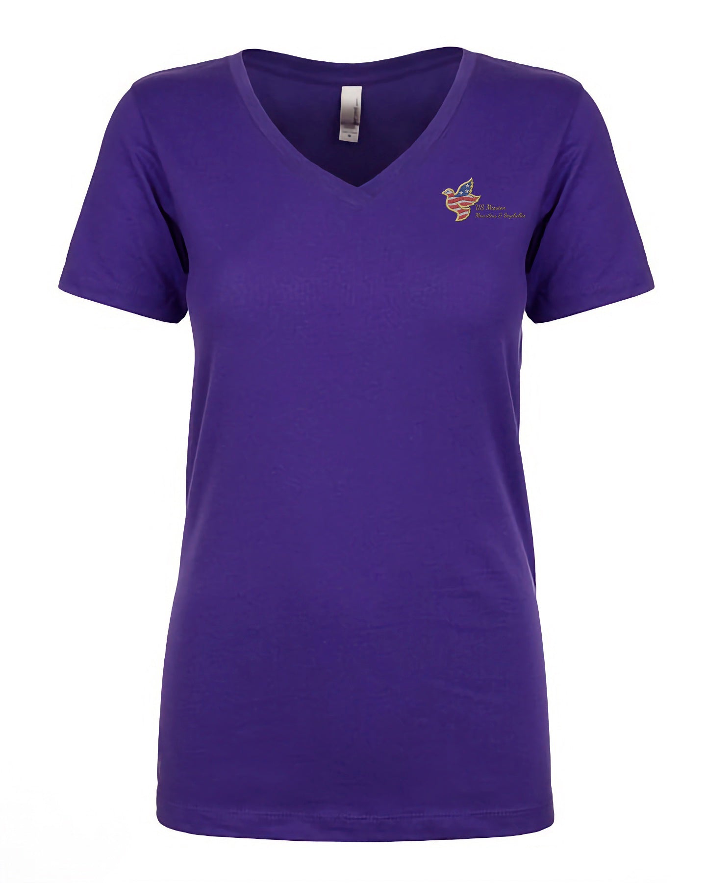 Women's Embroidered V-Neck Shirt: Mauritius and Seychelles
