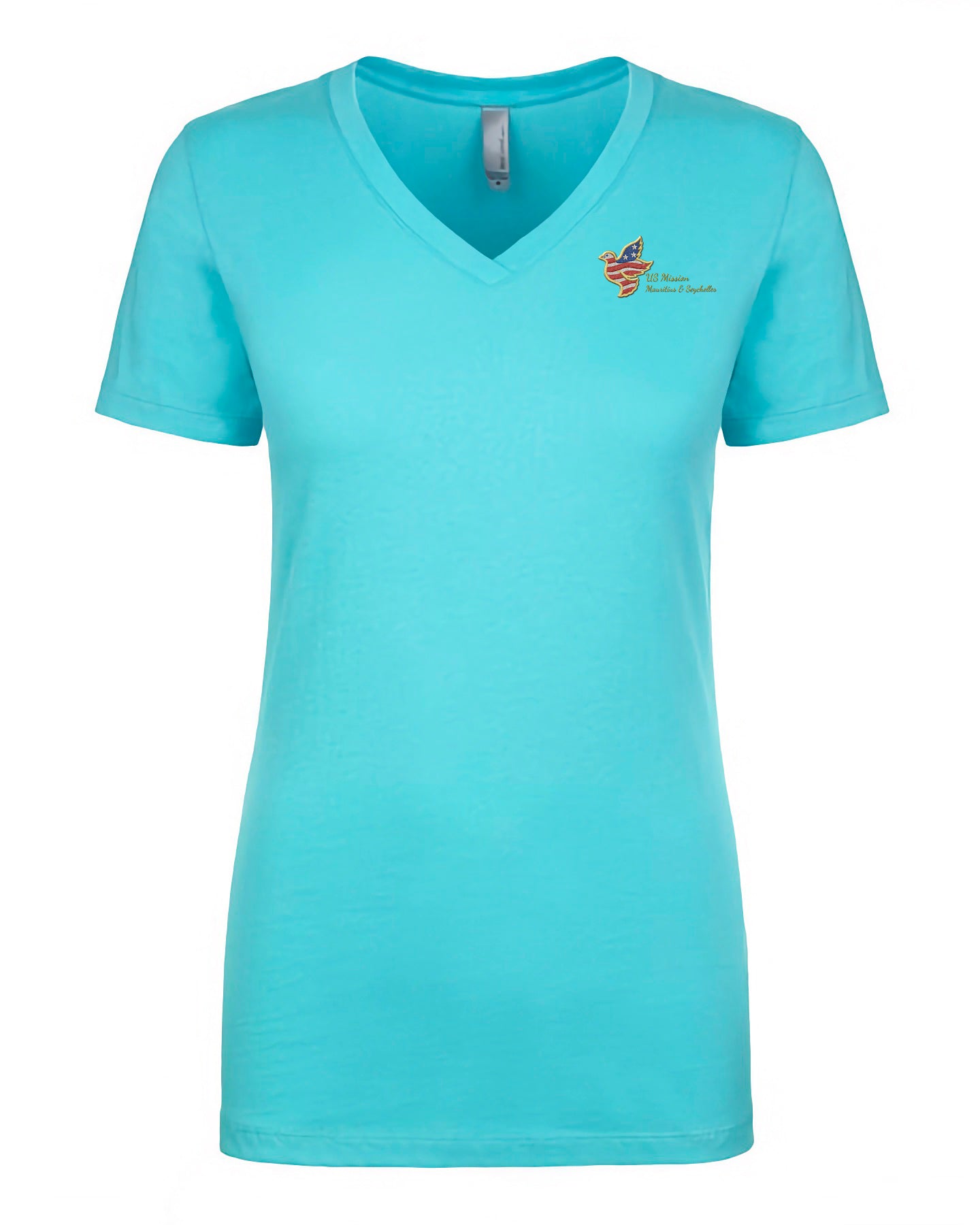 Women's Embroidered V-Neck Shirt: Mauritius and Seychelles