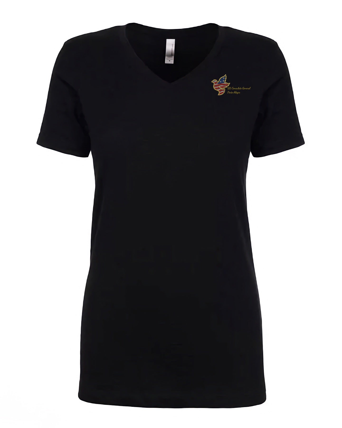 Women's Embroidered V-Neck Shirt: Porto Alegre