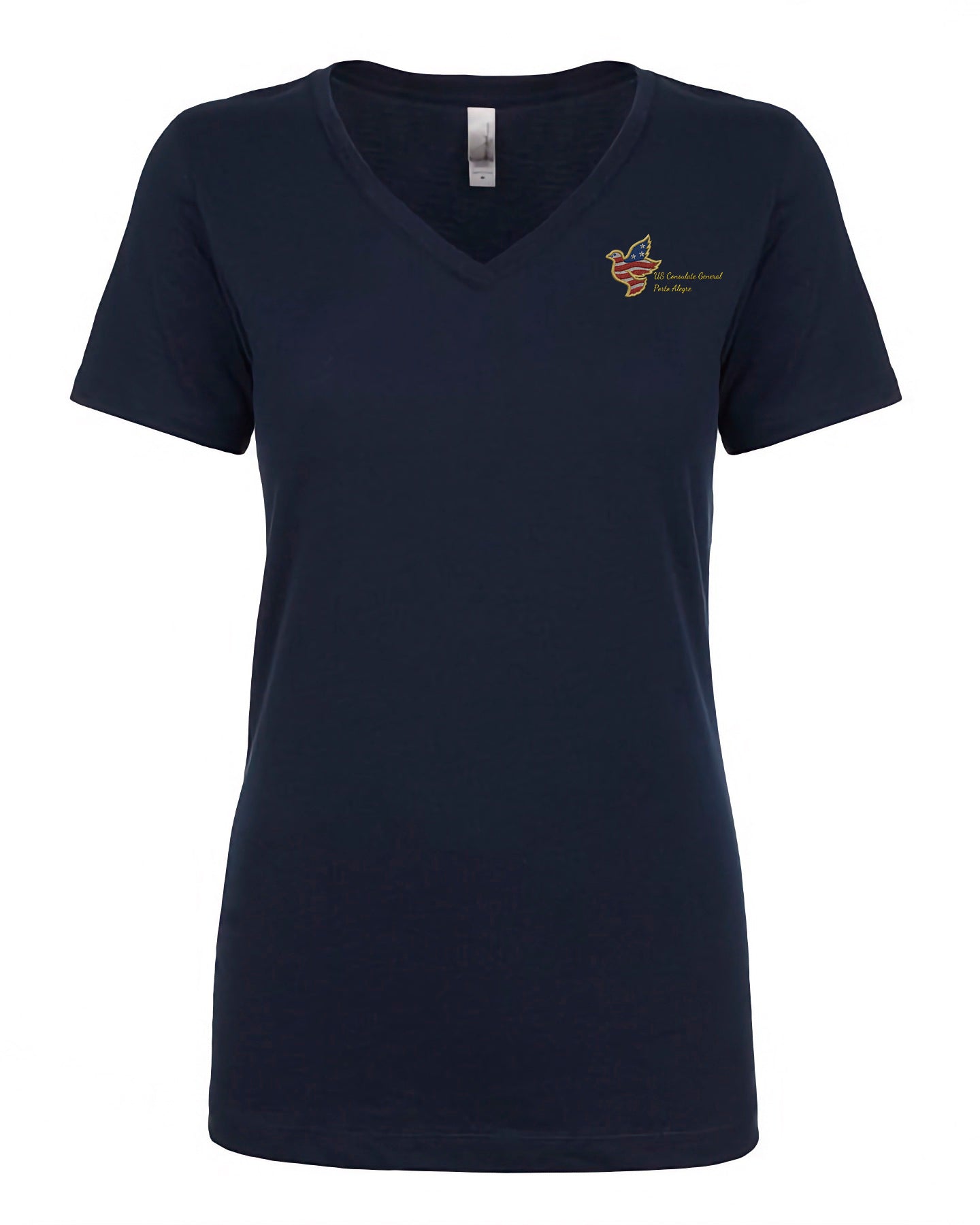 Women's Embroidered V-Neck Shirt: Porto Alegre