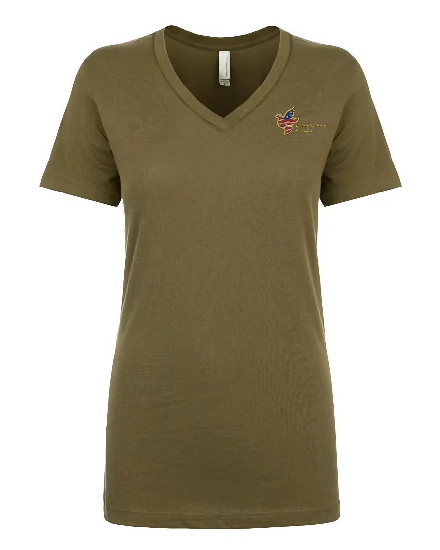 Women's Embroidered V-Neck Shirt: Porto Alegre