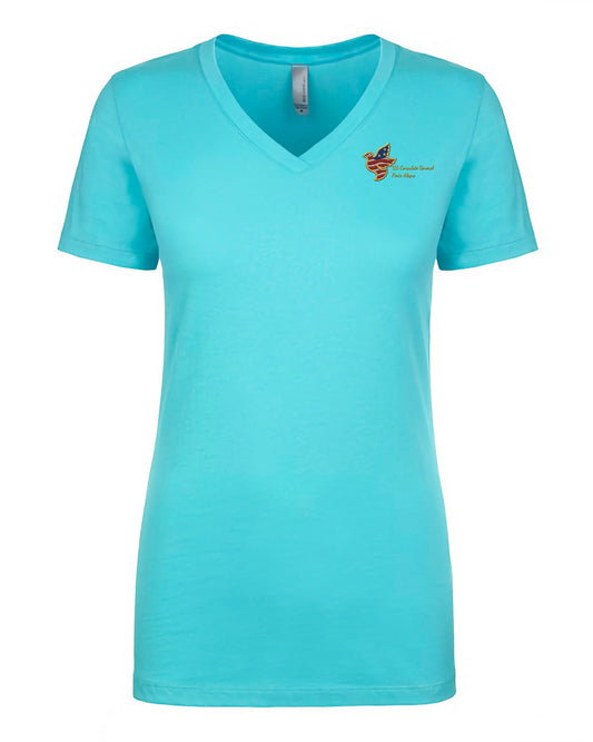 Women's Embroidered V-Neck Shirt: Porto Alegre