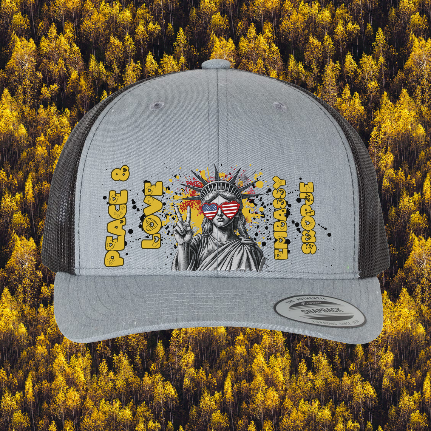 Liberty Retro Trucker Hat | Peace & Love: Skopje
