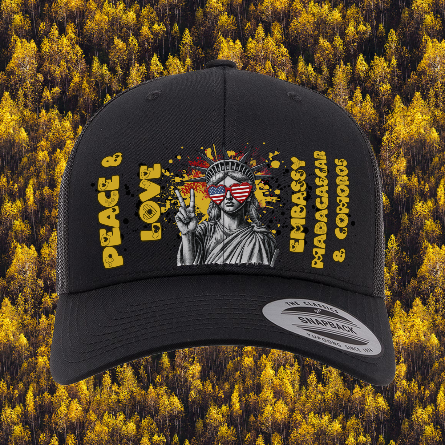Liberty Retro Trucker Hat | Peace & Love: Madagascar and Comoros