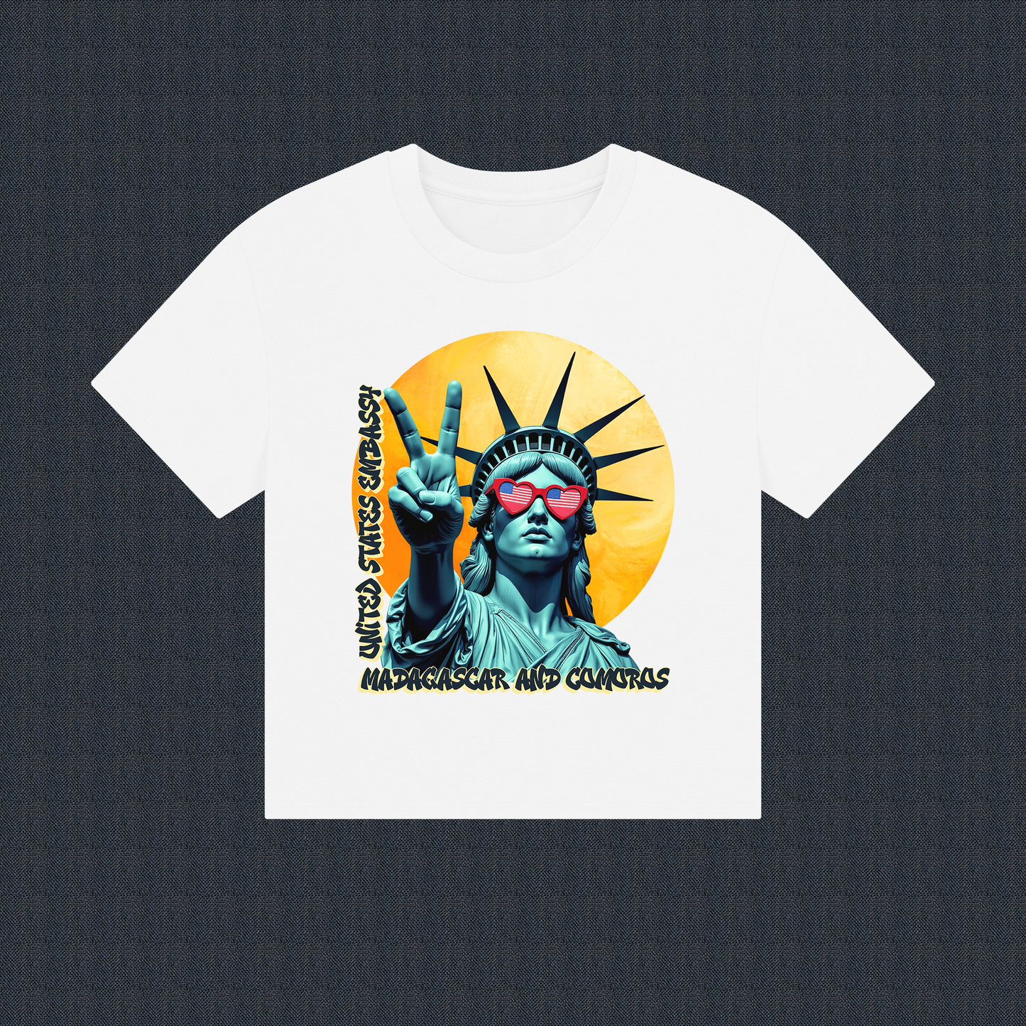 Vintage Boxy T-shirt | Women's Organic Tee, Liberty Loves Peace: Madagascar and Comoros