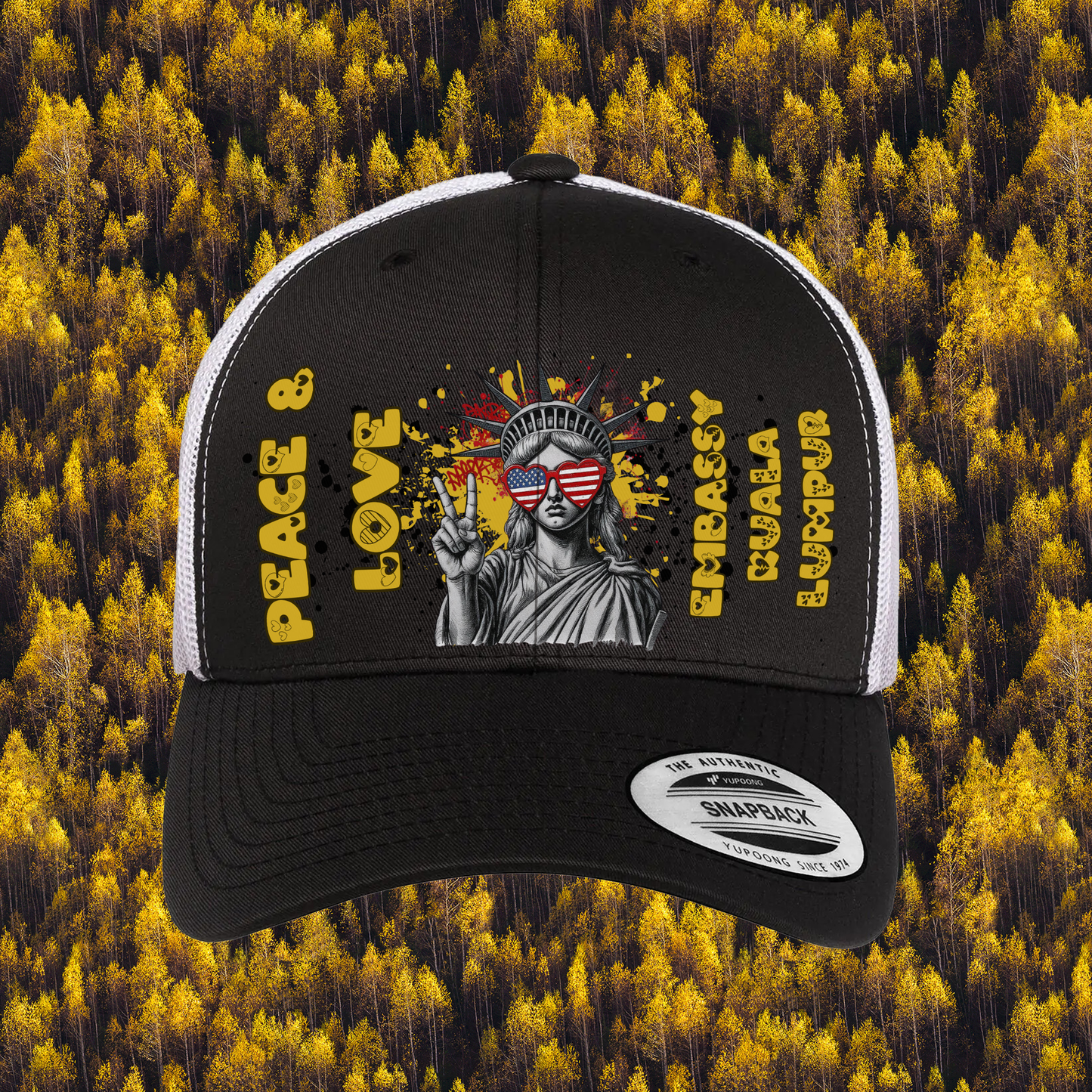 Liberty Retro Trucker Hat | Peace & Love: Kuala Lumpur