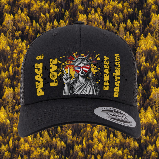 Liberty Retro Trucker Hat | Peace & Love: Bratislava