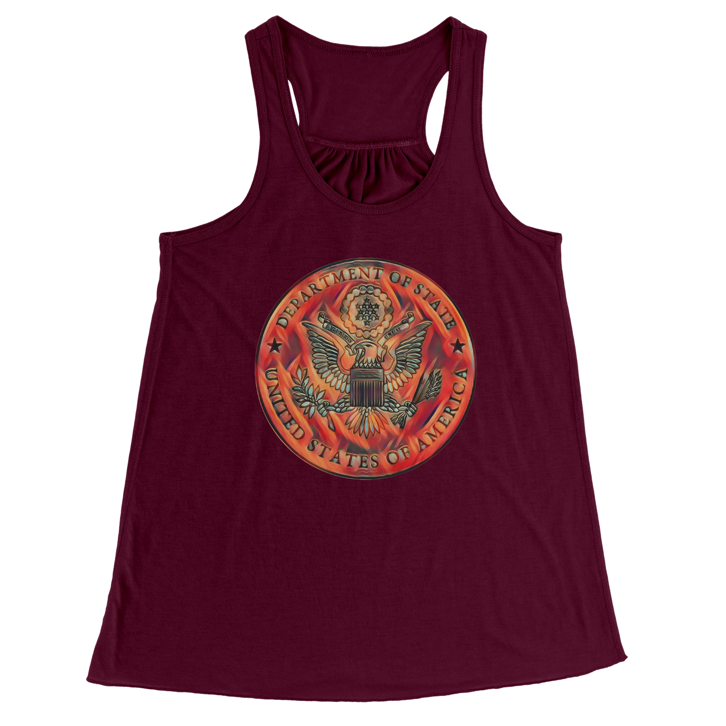En_Fuego_Racerback_Tee_Global_Maroon_Front_Mockup.png