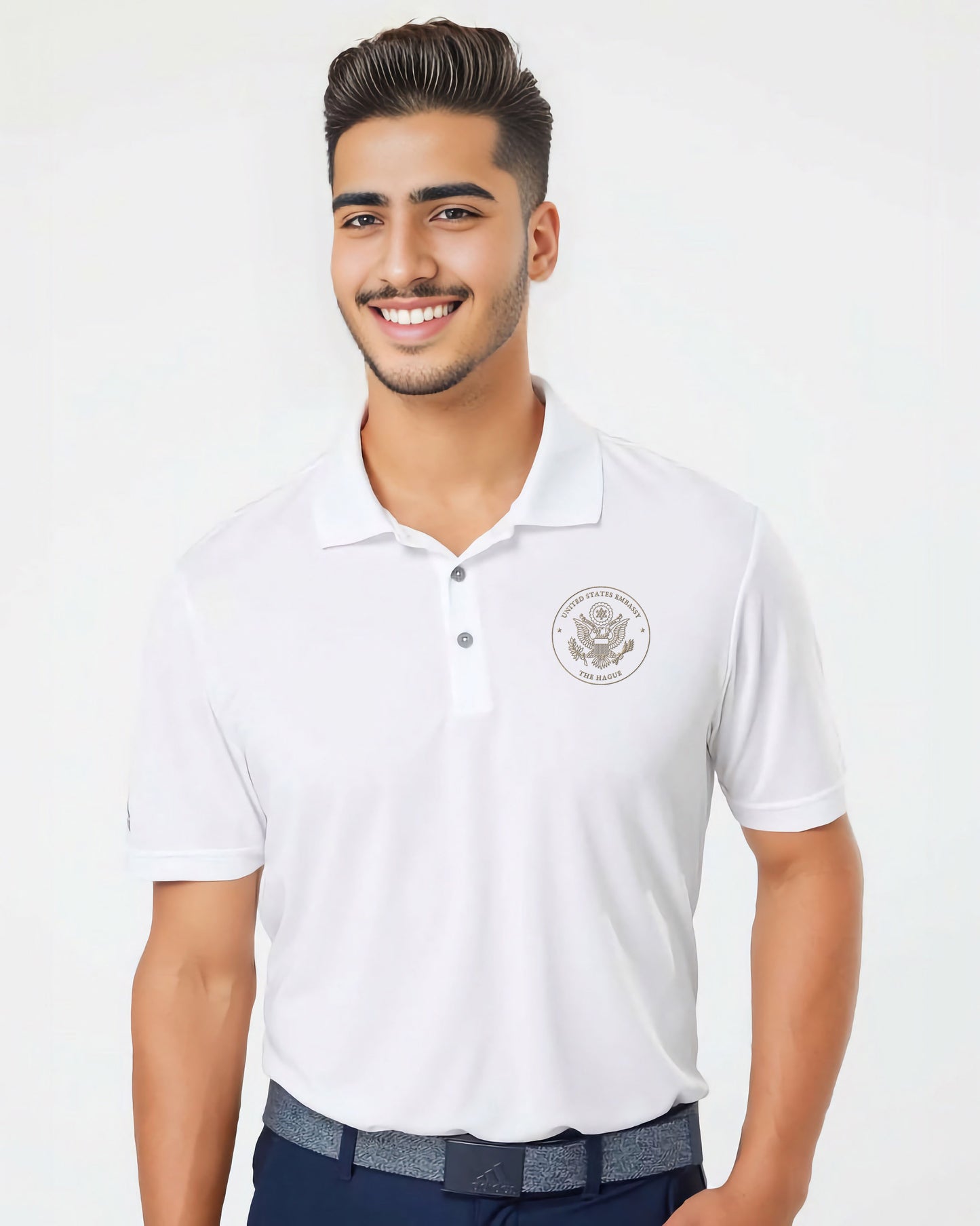 Adidas® Embroidered Polo, Gold Seal: The Hague