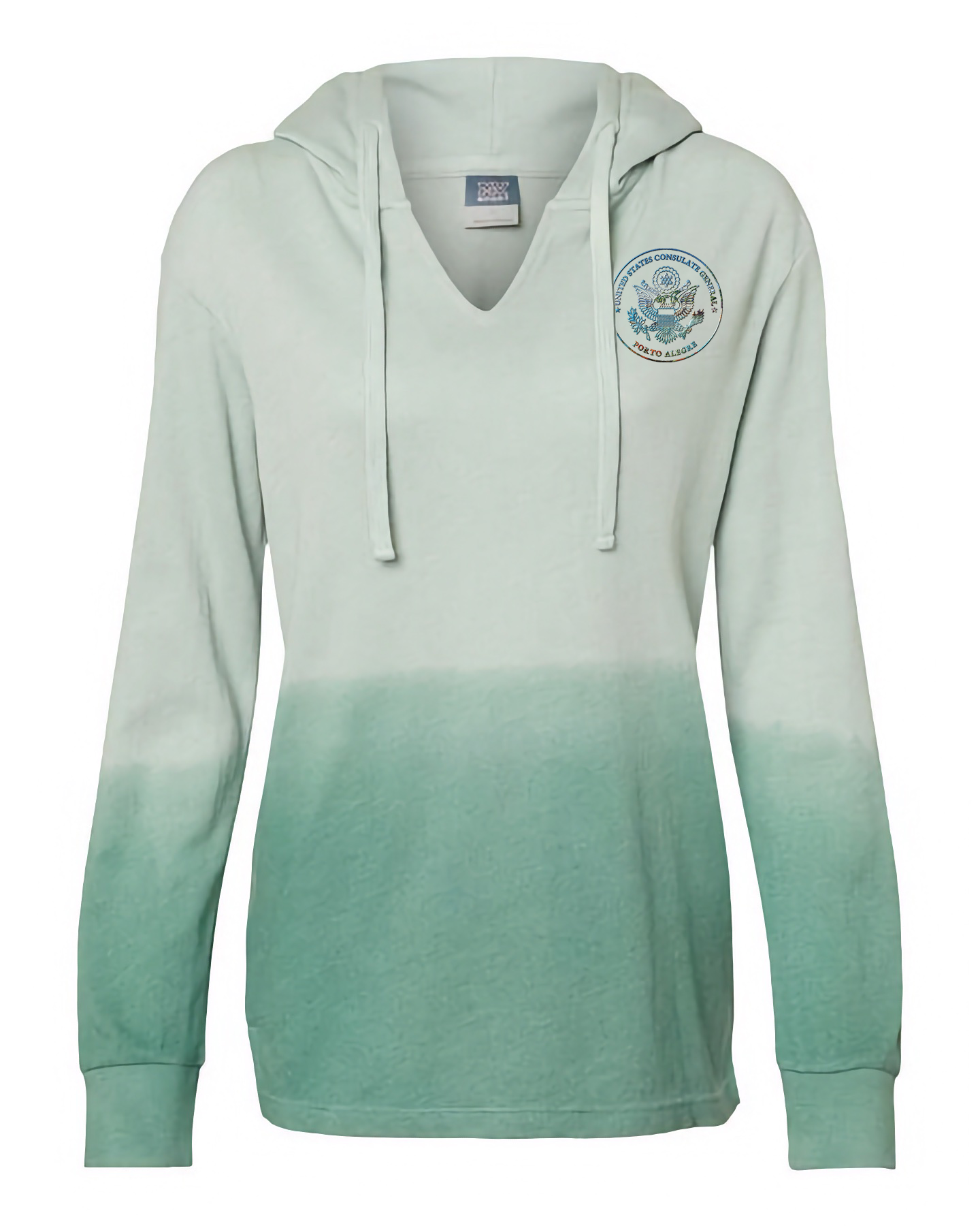 Women's Ombré Embroidered Hoodie: Porto Alegre