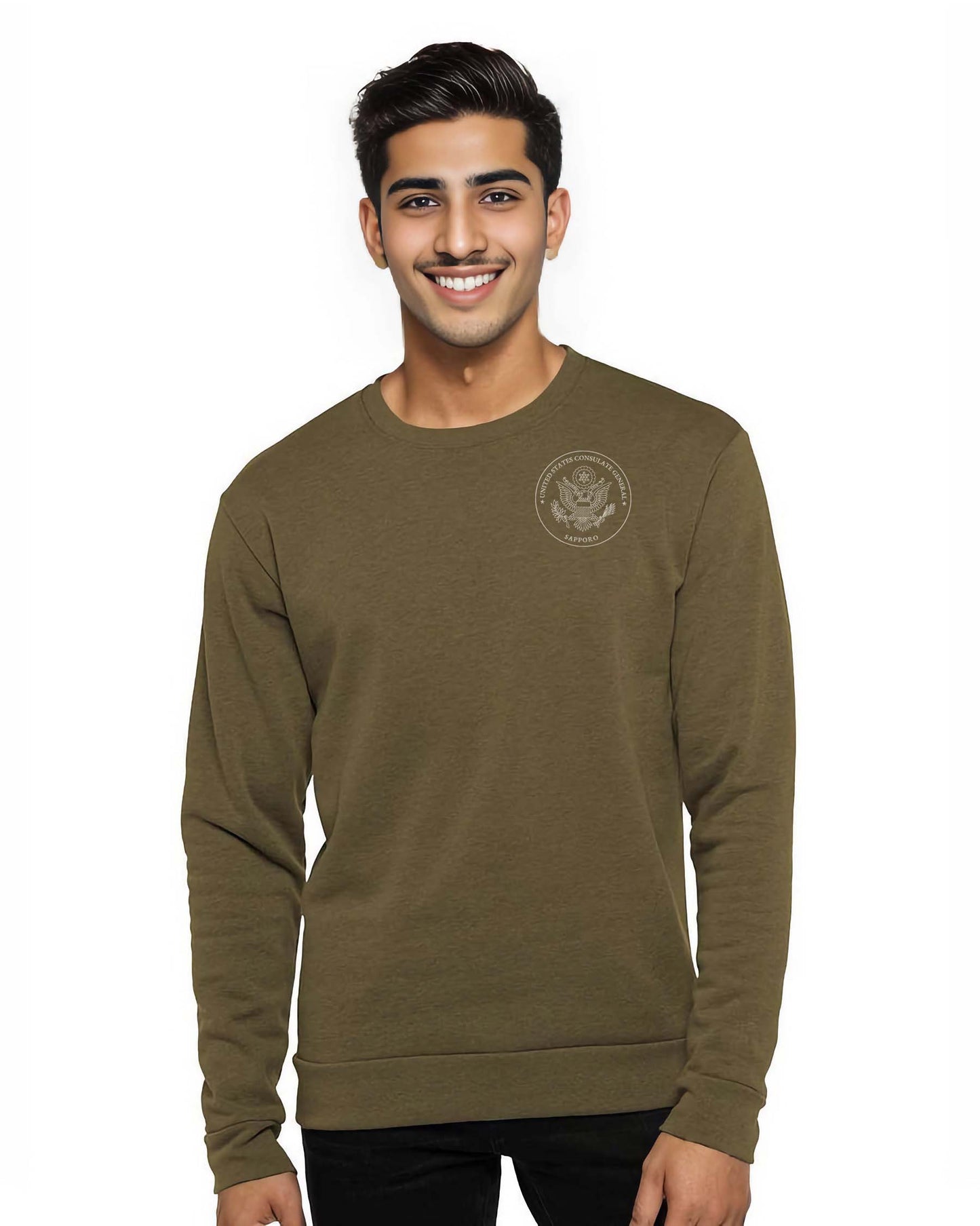 Embroidered Sweatshirt, Gray Seal: Sapporo