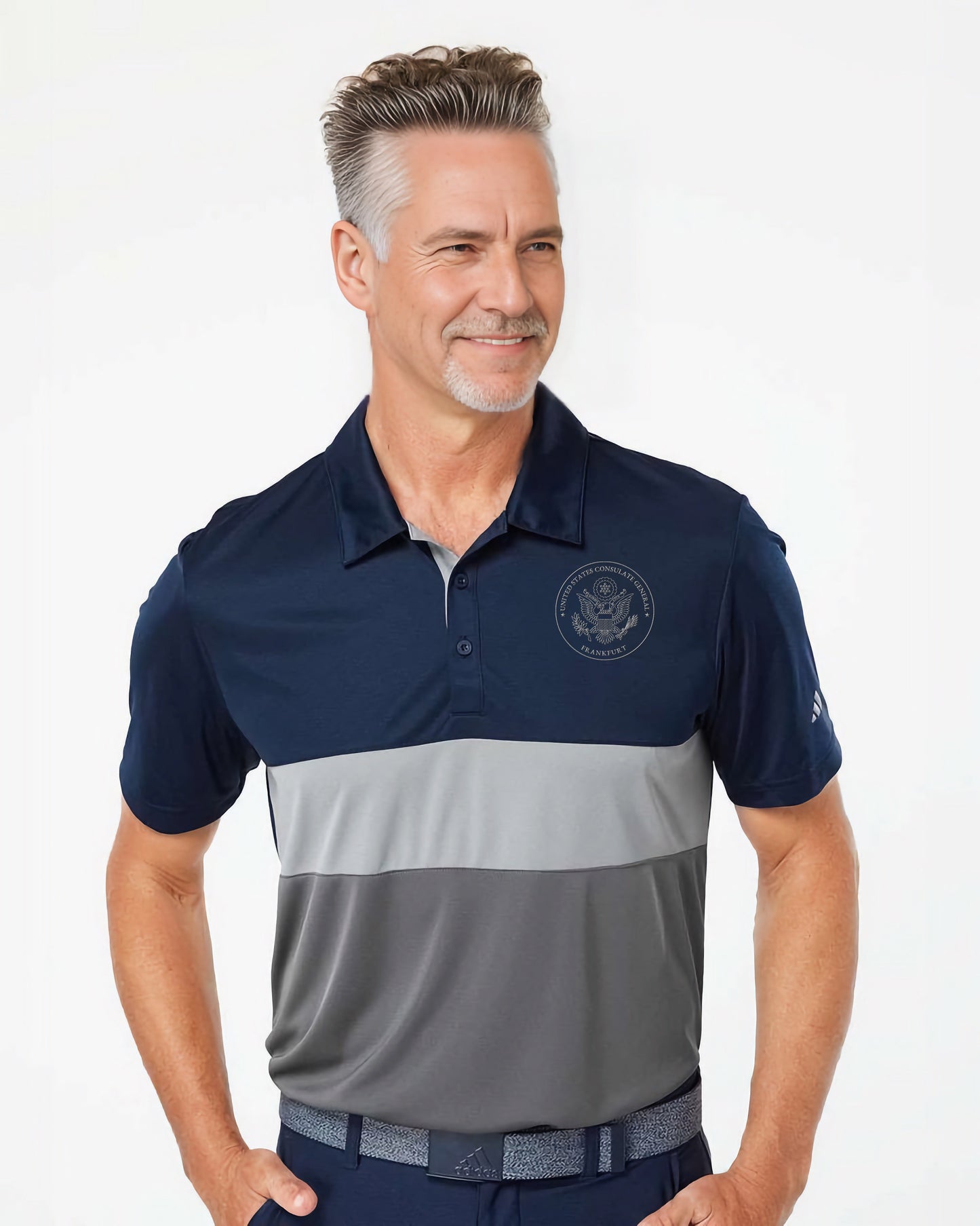 Men's Adidas® Block Color Golf Shirt: Frankfurt