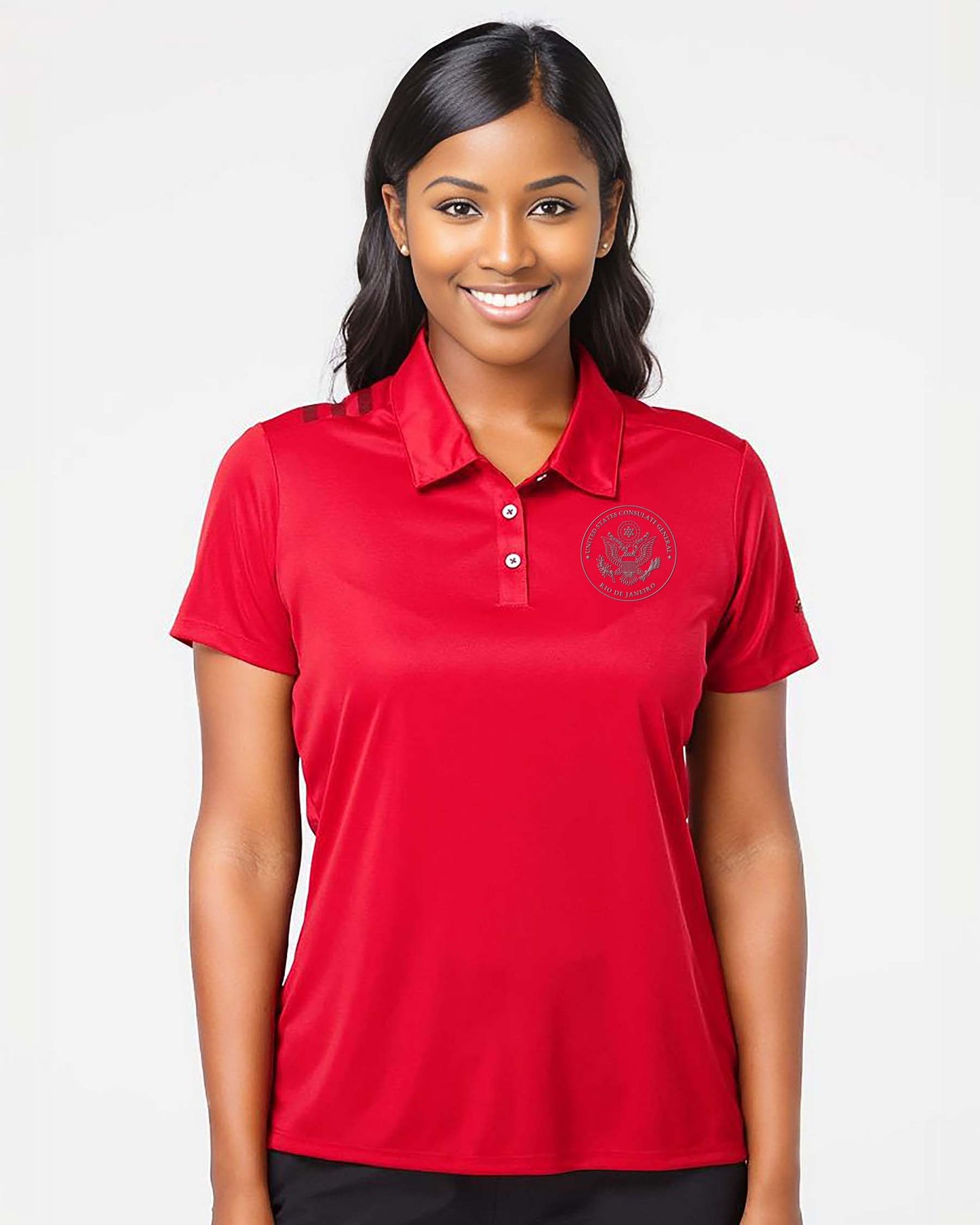 Women's Embroidered Adidas® Polo: Rio de Janeiro