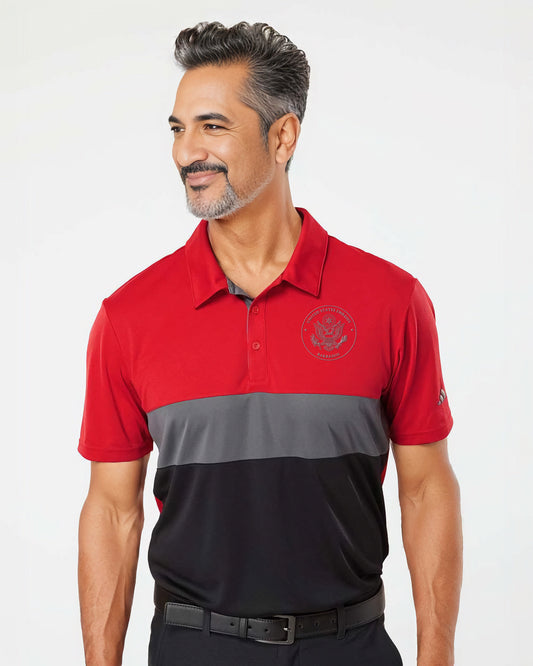 Men's Adidas® Block Color Golf Shirt: Barbados