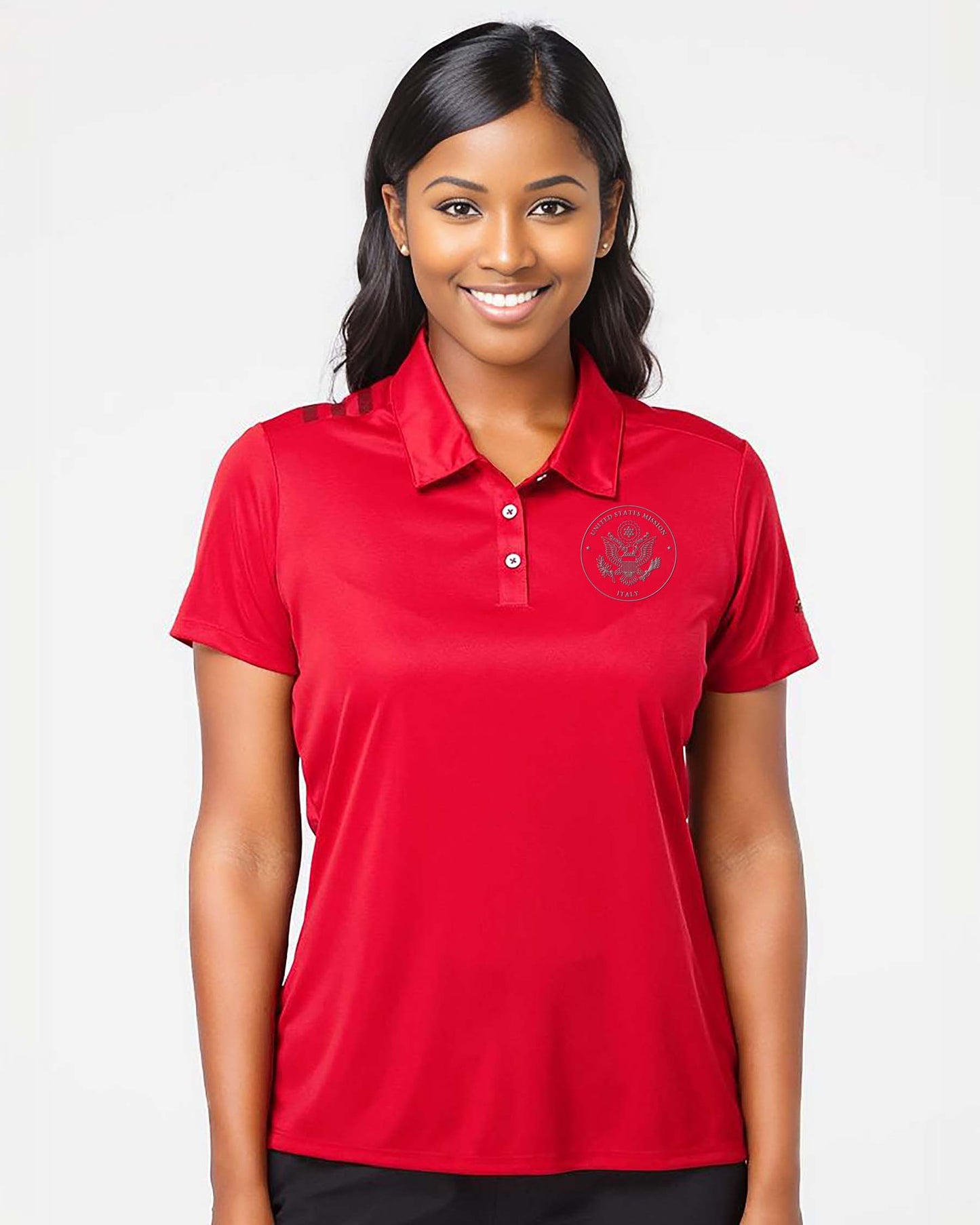 Women's Embroidered Adidas® Polo: Italy