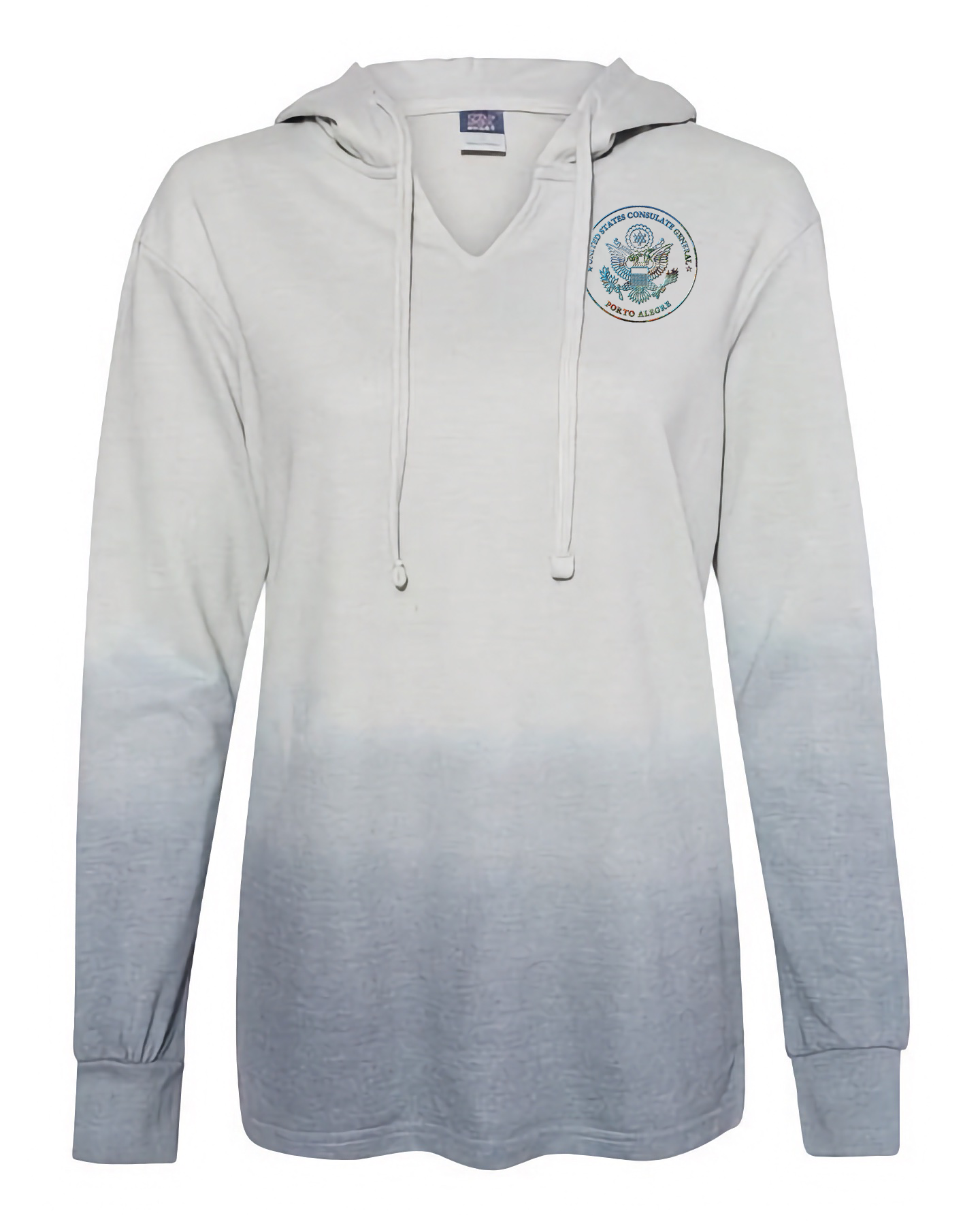 Women's Ombré Embroidered Hoodie: Porto Alegre