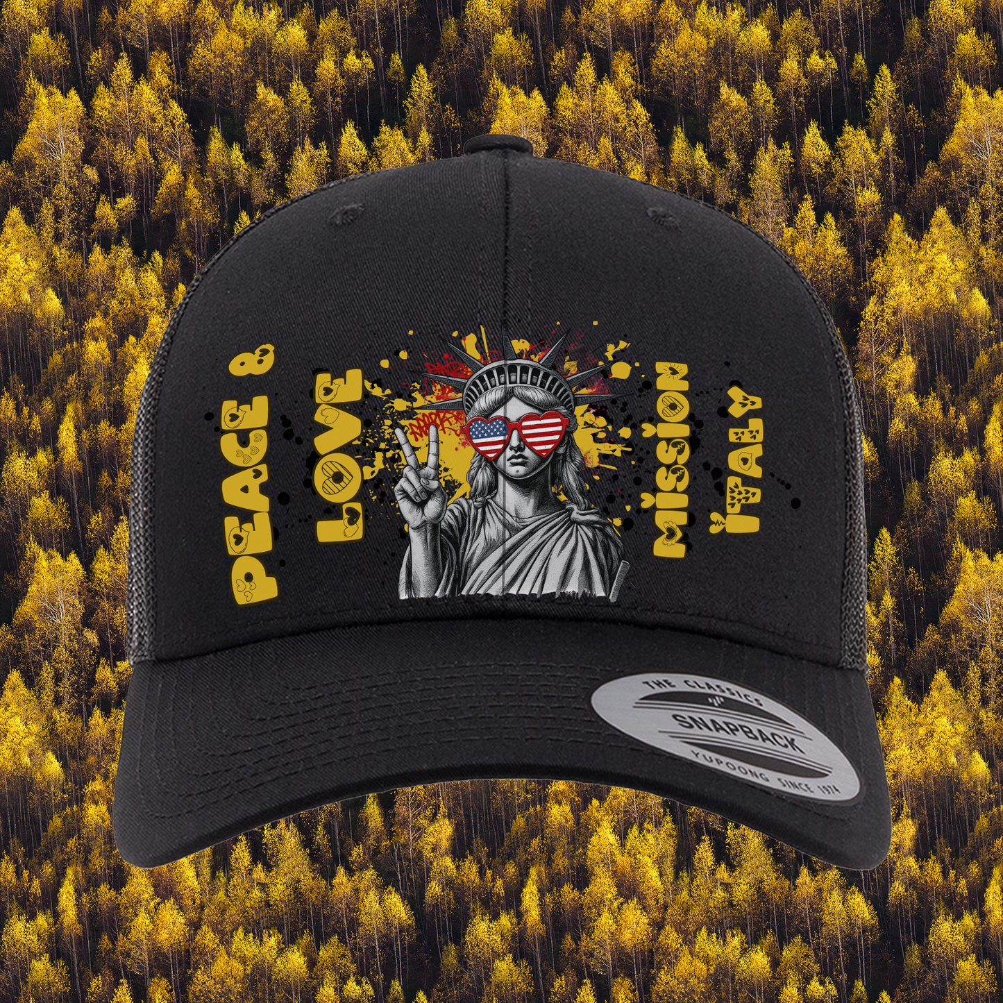 Liberty Retro Trucker Hat | Peace & Love: Italy