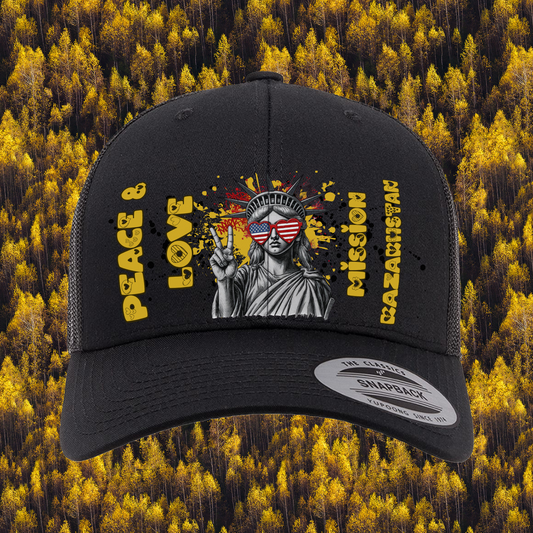Liberty Retro Trucker Hat | Peace & Love: Kazahkstan