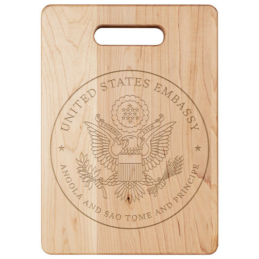 Maple Cutting Board: Angola and Sao Tome and Principe