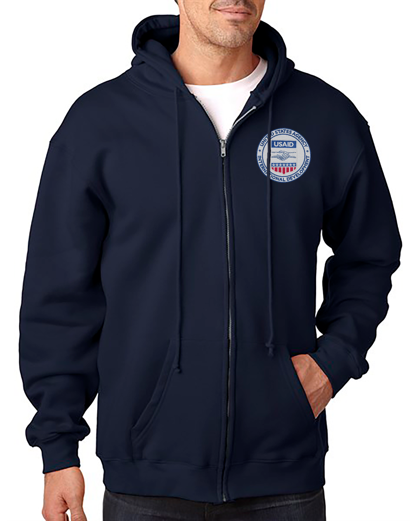 USAID Zip Up Hoodie, Made in the USA: Global