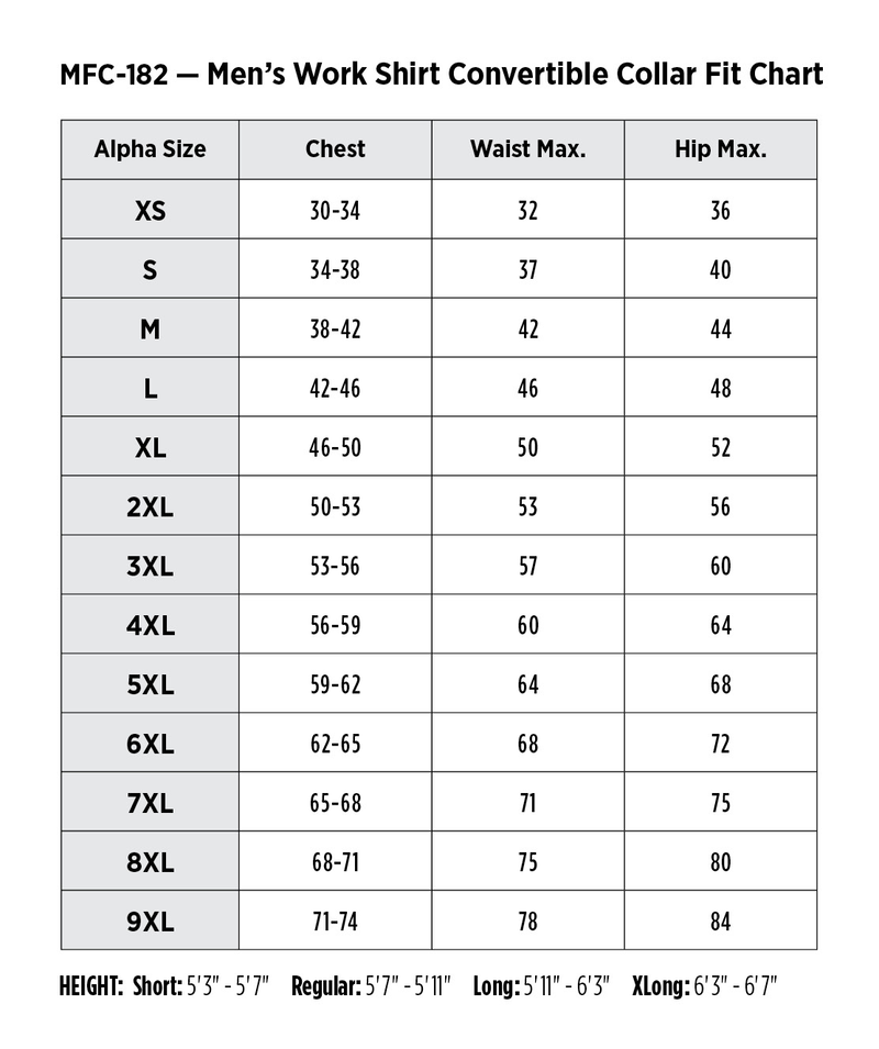 Men's Long Sleeve Uniform Shirt, Rectangle Seal: Global