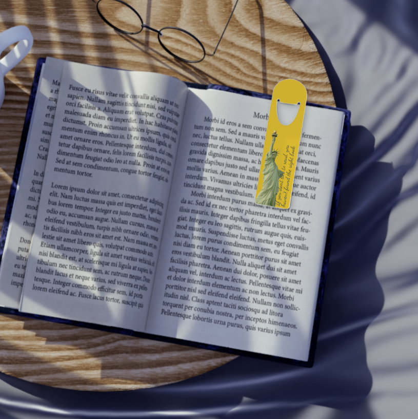 Personalized Keepsake Aluminum Bookmark: Global