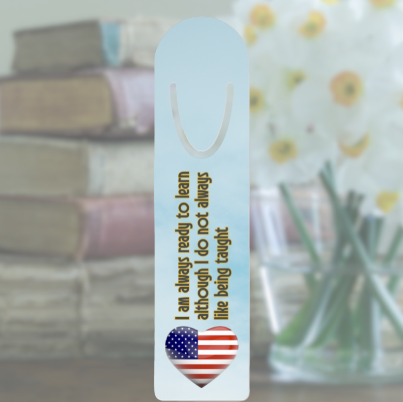 Personalized Keepsake Aluminum Bookmark: Global