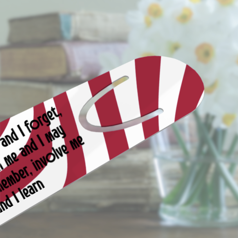 Personalized Keepsake Aluminum Bookmark: Global