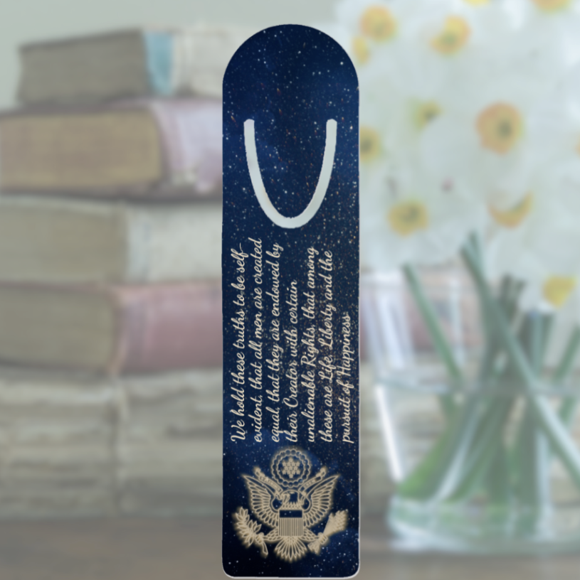 Personalized Keepsake Aluminum Bookmark: Global
