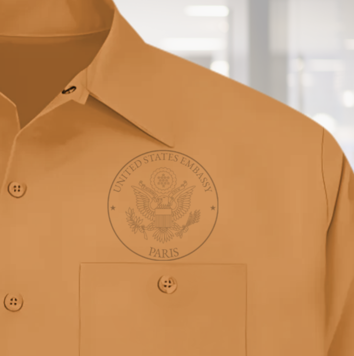 Men's Long Sleeve Uniform Shirt, Classic Post Seal: Global