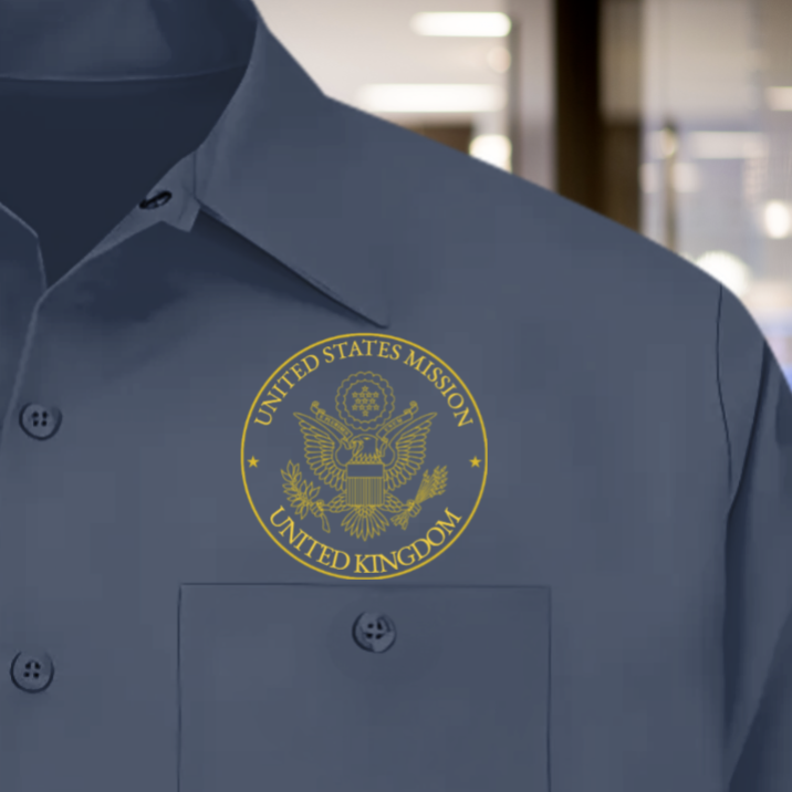 Men's Long Sleeve Uniform Shirt, Classic Post Seal: Global