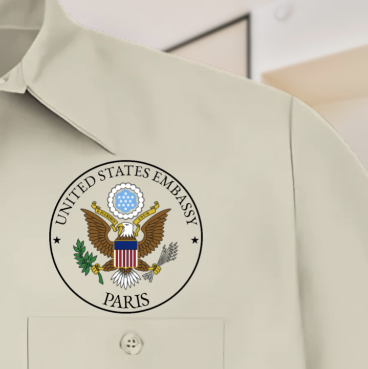 Men's Short Sleeve Uniform Shirt, Classic Post Seal: Global