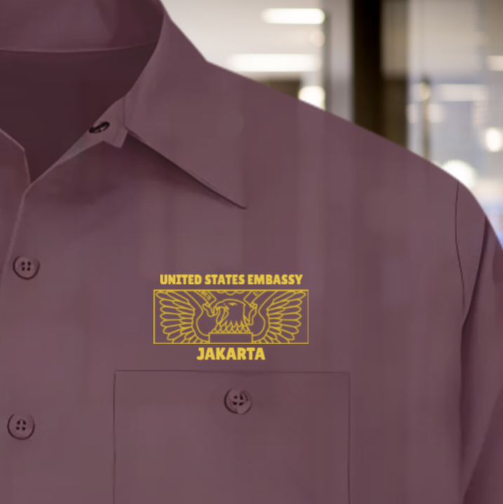 Men's Long Sleeve Uniform Shirt, Rectangle Seal: Global