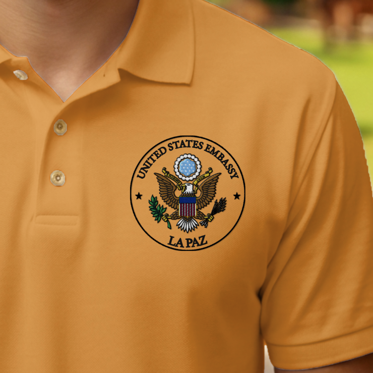 Based Polo With Color Embroidery