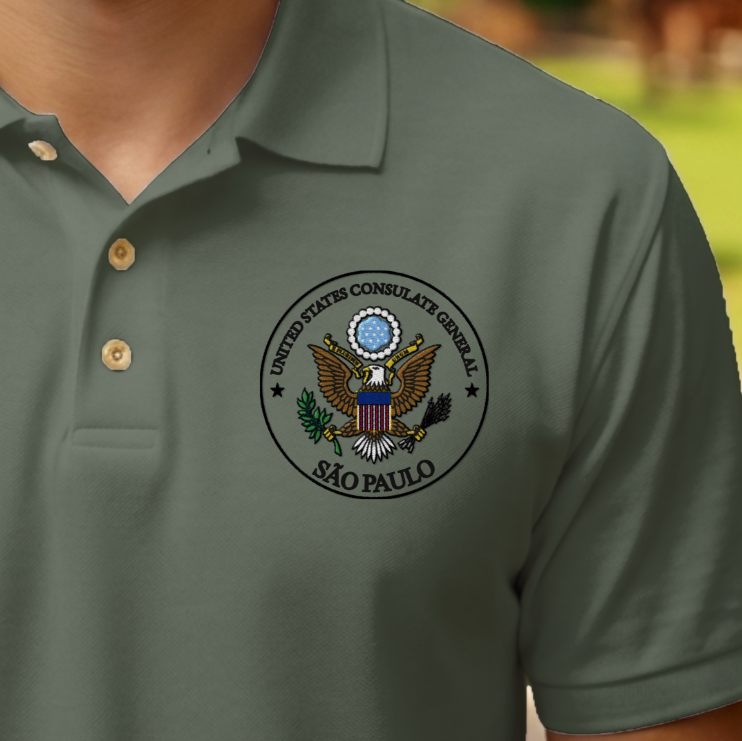 Based Polo With Color Embroidery