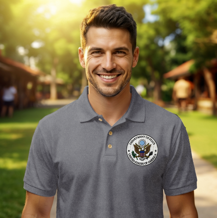 Based Polo With Color Embroidery