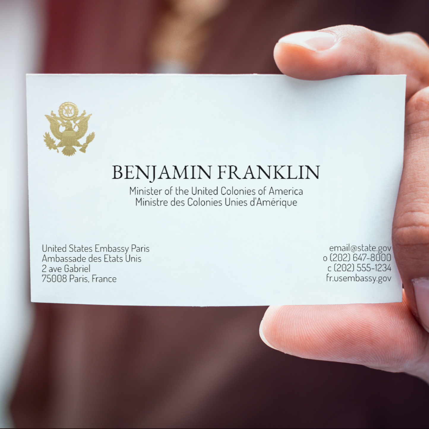 Embossed, Gold Foil Business Cards