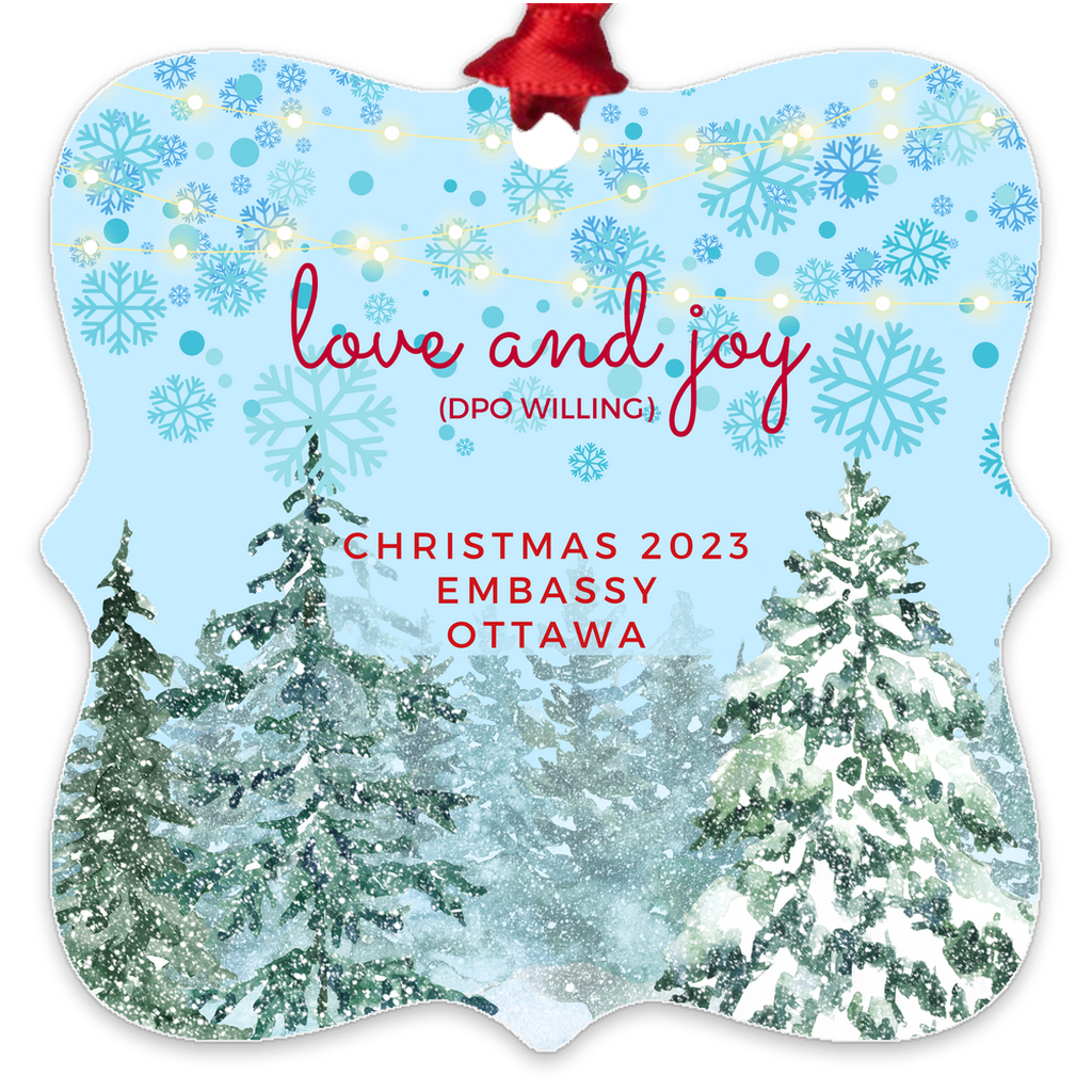 Metal Ornament for Those Who Know About DPO and Santa: Ottawa