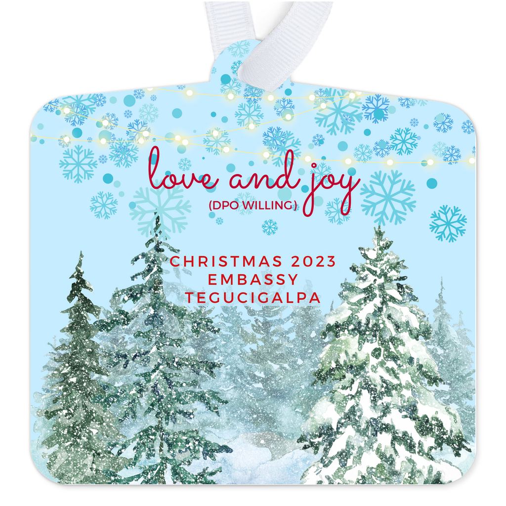 Metal Ornament for Those Who Know About DPO and Santa: Tegucigalpa