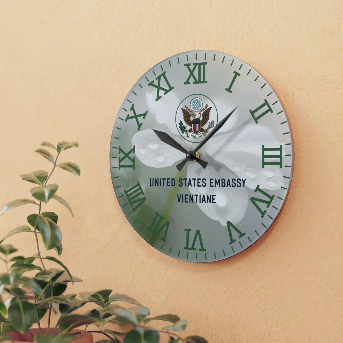 Modern, Personalized Acrylic Clock: Global