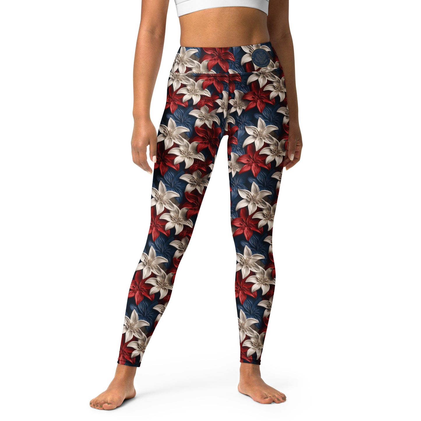 Spectacular 3D Patriotic Lily Leggings: Port-Au-Prince