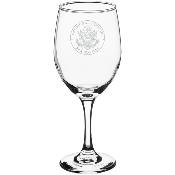 Engraved Acopa Wine Glasses (Two): Brazzaville