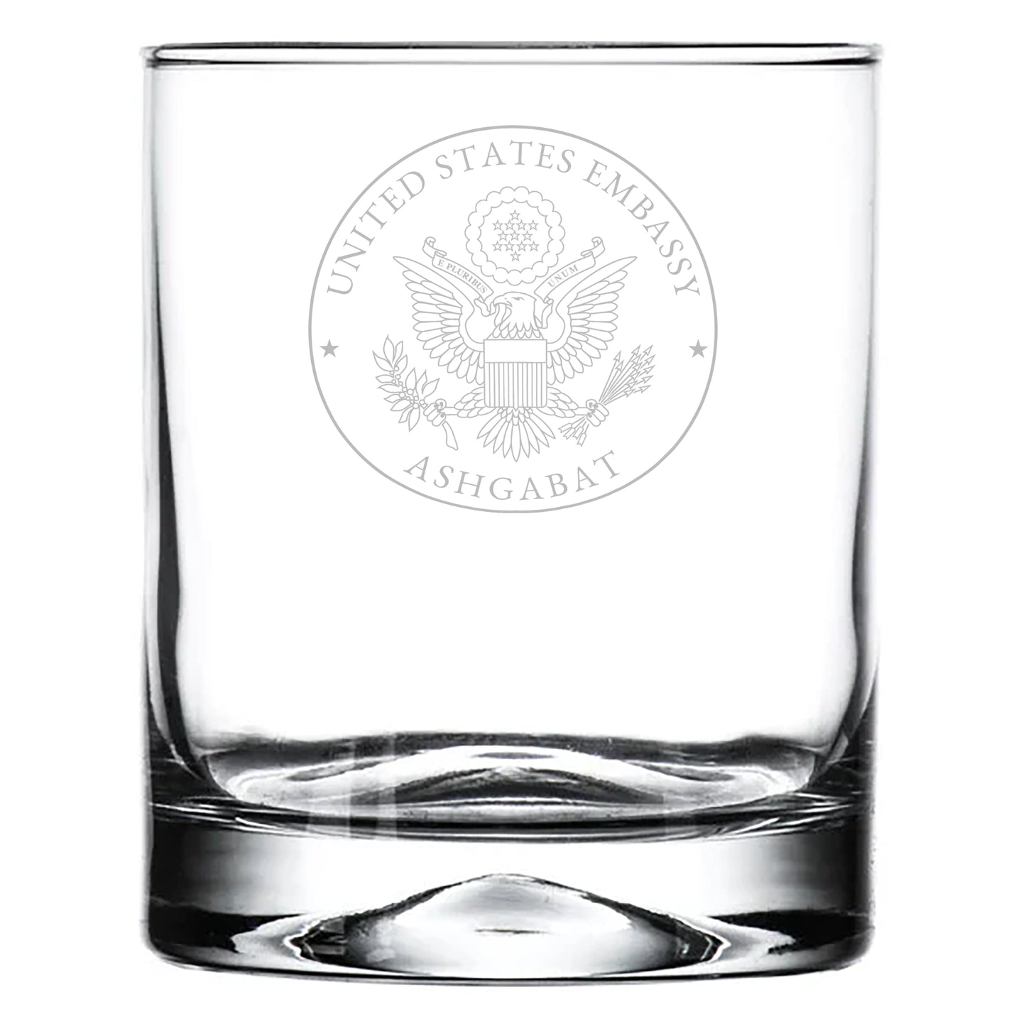 Engraved Libbey Whiskey Glasses (Two): Ashgabat