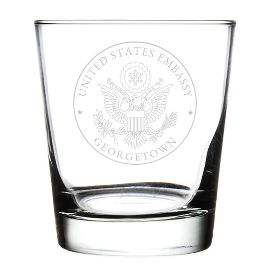 Engraved Libbey Rocks Glasses (Two): Georgetown